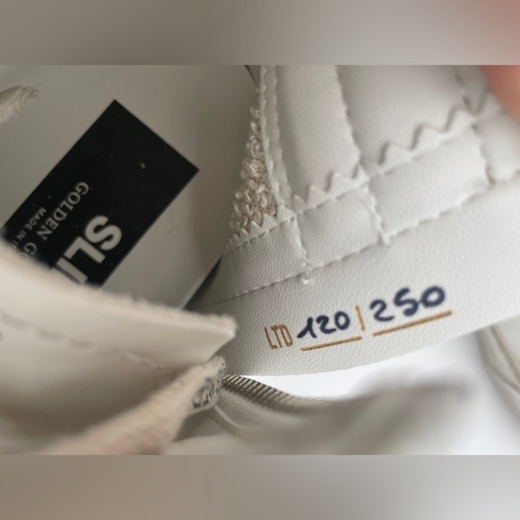 NEW GOLDEN GOOSE HIGH TOP SLIDE ZIP WHITE LEATHER STAR SNEAKERS BOX NIB! - Picture 9 of 11